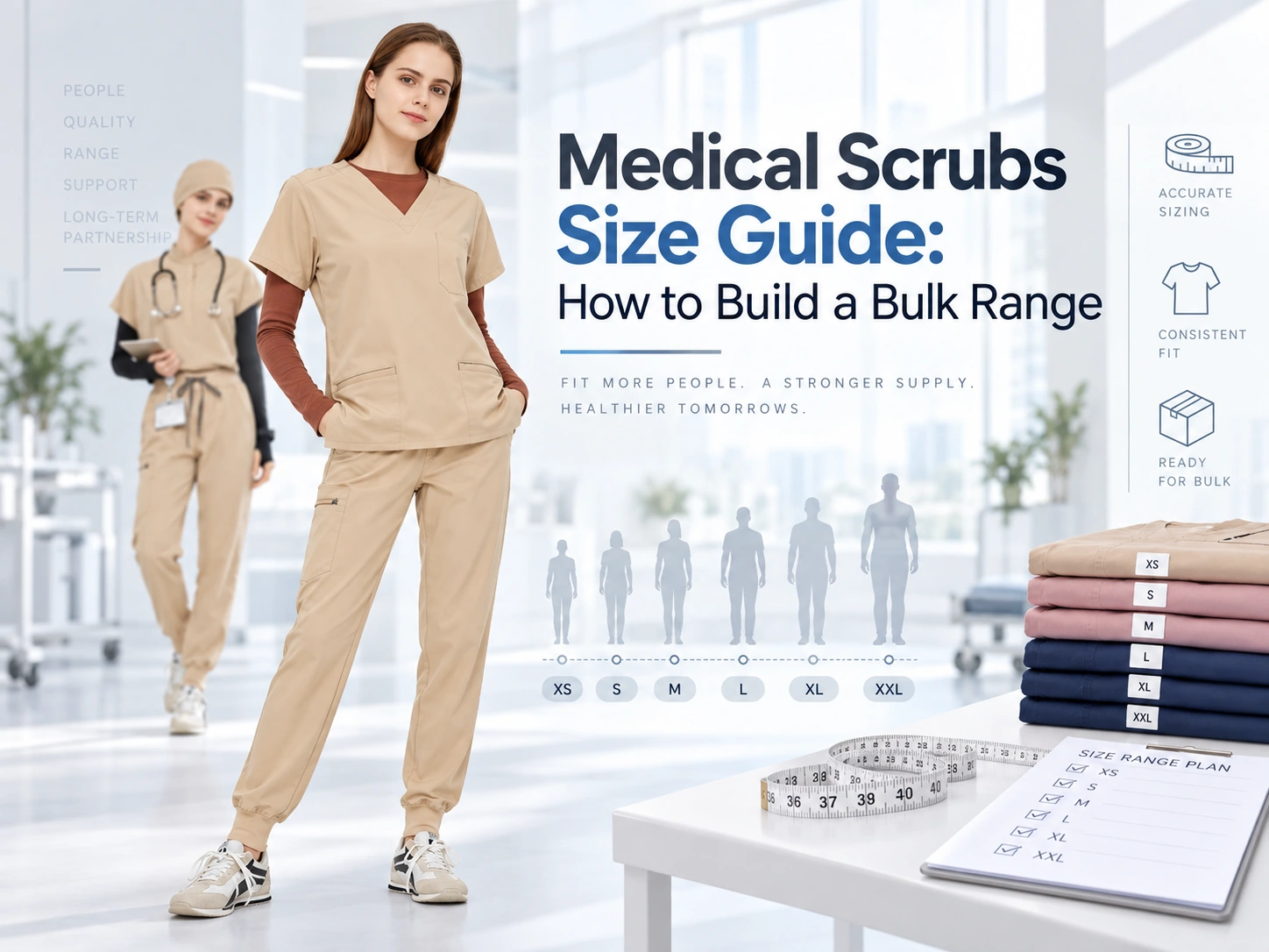 Medical Scrubs Size Guide: How to Build a Bulk Range插图 Medical Scrubs Size Guide_ How to Build a Bulk Range