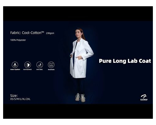 Long White Lab Coat—Pure | FUYI Lab Coat